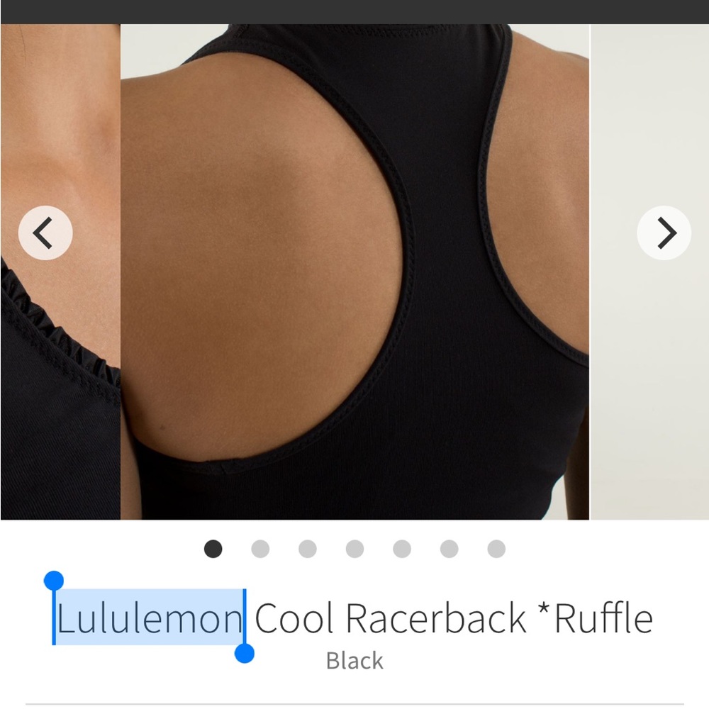 Lululemon black Cool Racerback ruffle - Picture 8 of 8